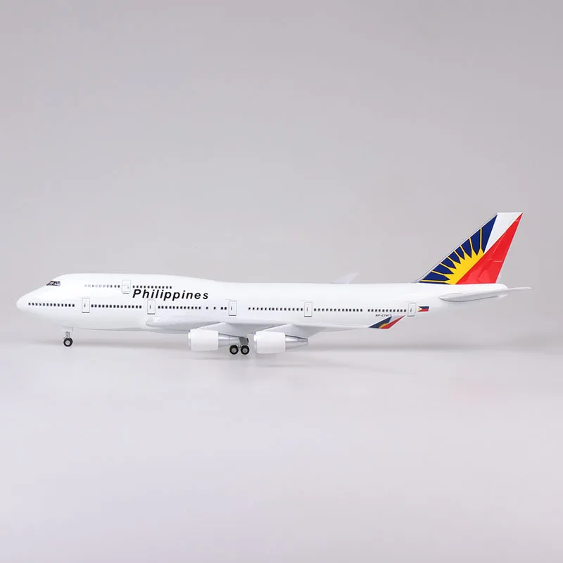 47 см модель самолета Боинг 747 B747 авиакомпании Филиппины с посадочным шасси из