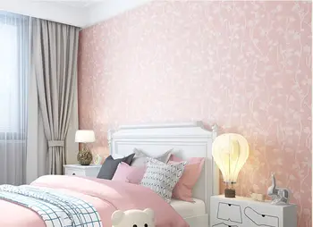 

Pink--->Multiple Color Wall Paper / stricker for Home Decor living room/guest rooom hot sell products with leaf pattern