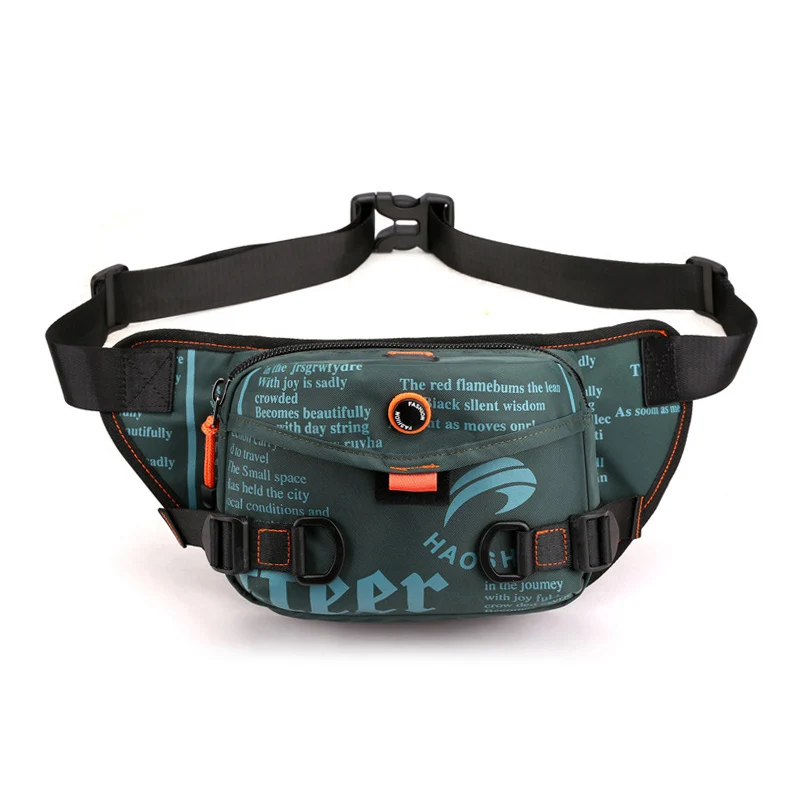 Green Waist Bag Высококачественные нейлоновые водонепроницаемые поясные сумки для мужчин, модные Оксфордские поясные сумки для мужчин, поясные сумки для путешествий через плечо, нагрудные сумки - Цвет: Green Waist Bag