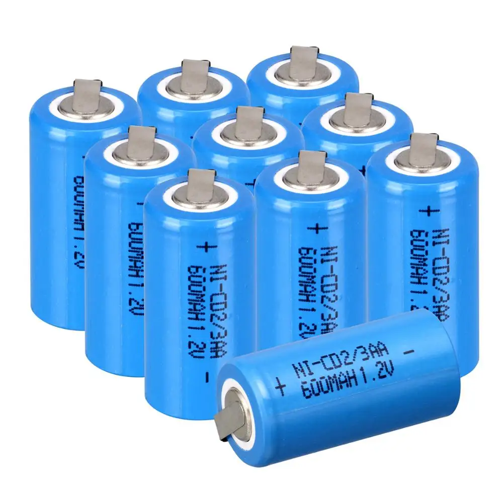 2~ 32 шт 600mAh ni-cd 1,2 v аккумулятор 2/3 AA nicd 1,2 v аккумуляторные батареи синий