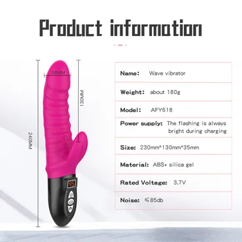G Spot Vagina Dildo Vibrators For Women 12 Mode Vibrate LCD 45° Heating Chargeable Vibrating Female Masturbator Sex Toys Machine 6
