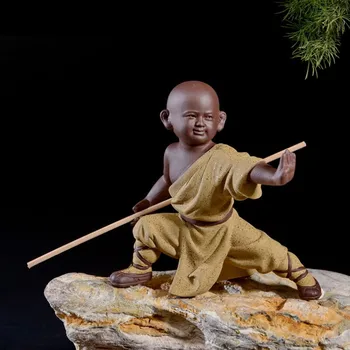 

[MGT] Small monk sculpture statue ceramic home decoration crafts tea set sculpture Buddha statue best gift free delivery