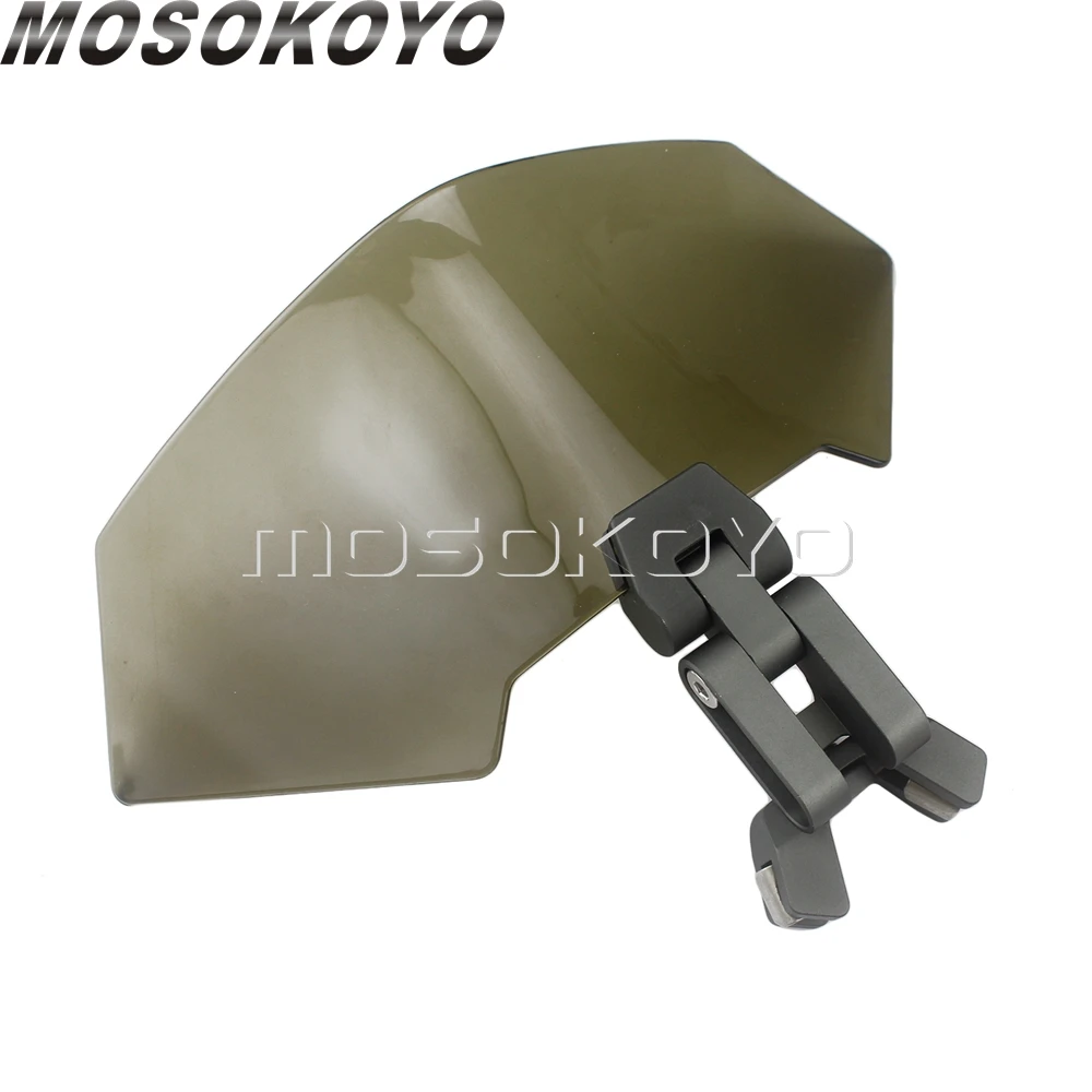 Дымовой мотоцикл поднимается Регулируемый ветровой экран лобового стекла спойлер воздушный дефлектор для Honda KAWASAKI YAMAHA HARLEY Ducati Aprilia