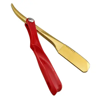 

Vintage Manual Folding Hair Razor Holder Men Grooming Razors Supporter Shaving Eyebrow Knife