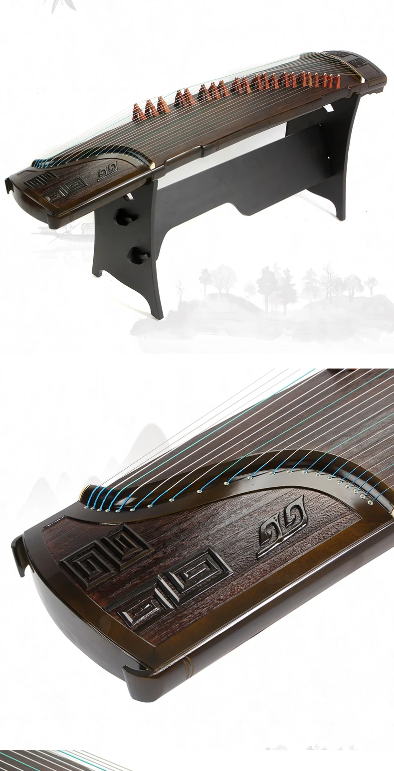 Профессиональный 21 струны китайский zither высокое качество platane дерево guzheng Профессиональный тисненый тонкий nanmu твердой древесины zither