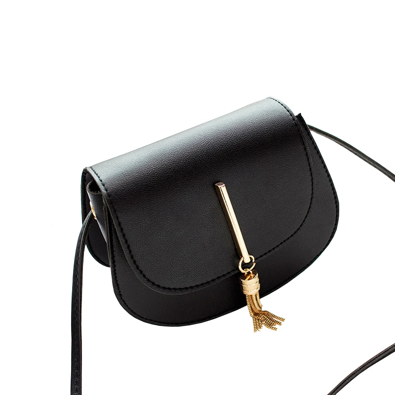 Женская сумка мессенджер из искусственной кожи с кисточкой через плечо|Сумки