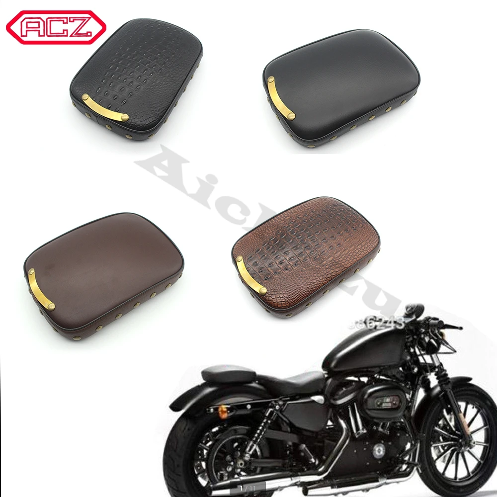Alligator Skin Pillion Passenger Pad Seat 6 Suction Cup For Harley Motorcycle US 