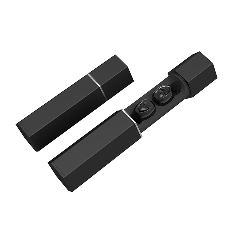 Black TWS bluetooth гарнитура 5,0 металлический рычаг беспроводные наушники HiFi гарнитура с шумоподавителем спортивные наушники Tw30 - Цвет: Black