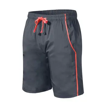 

New Summer Shorts Men Clothing Casual Solid Color Letter Printing Men Shorts Mid Waist Pure Straight Knee Length Mens Shorts