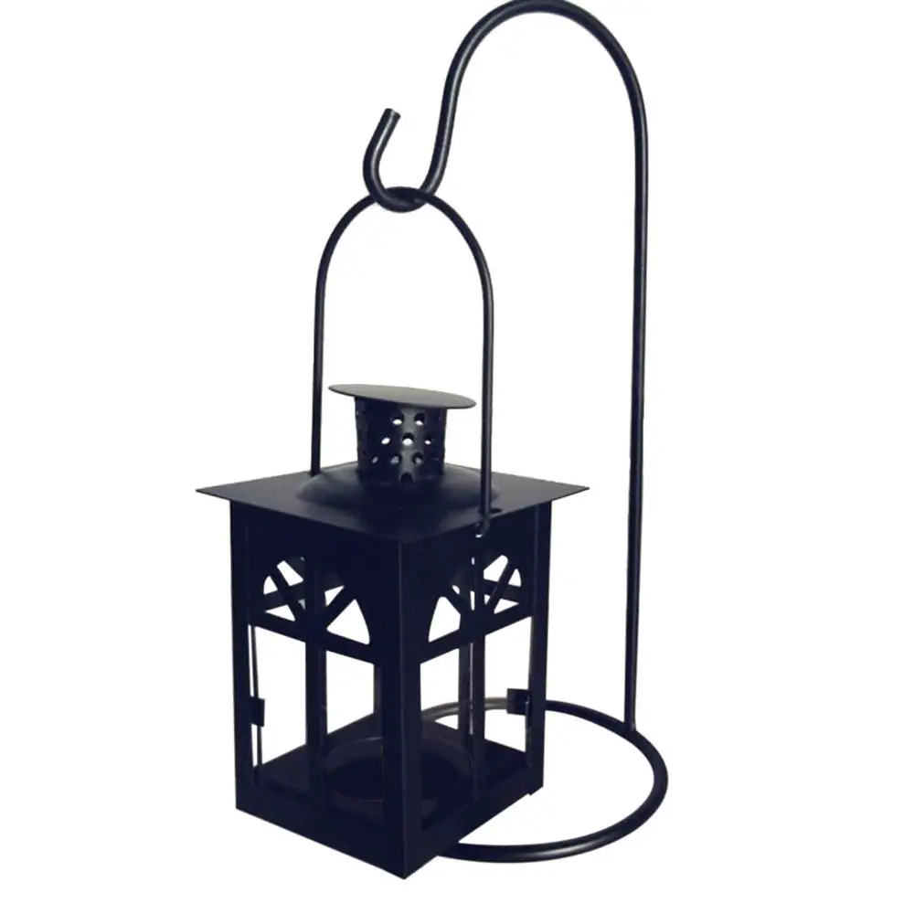 Candle holder Европейский подвесной подсвечник Ретро Железный подсвечник Фонарь семья вечерние украшения Европейский церковь кованого железа 30O22 - Цвет: Candle holder