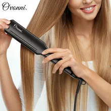 Утюжок для выпрямления Ovonni, плоский, 1,75 дюймов, пластина, нано титан, 150-230 градусов Цельсия, регулируемая температура, 30 секунд, мгновенный нагрев, домашний стайлер