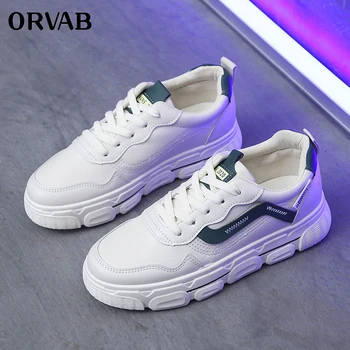 

Women Shoes Autumn Winter Women Sports Shoes Thick Soles Lace-up Shoes Comfortable Breathable Casual Shoes White Sneakers