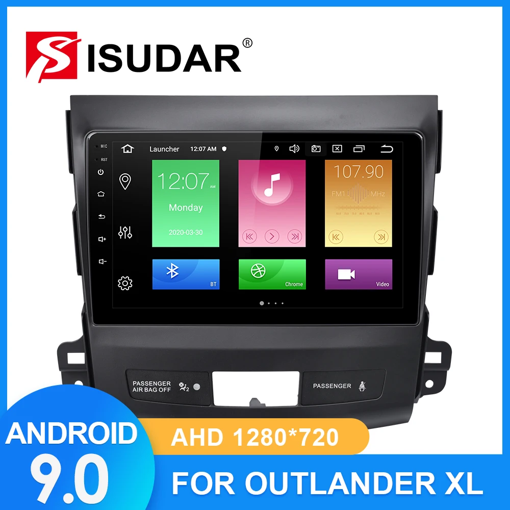 ISUDAR Автомагнитола для MITSUBISHI/OUTLANDER 2007-2012 2 din Android 9 Авторадио Мультимедиа gps DVR