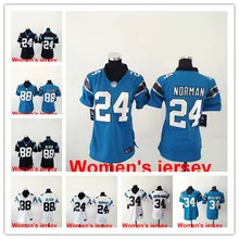 A+++ для женщин, для девушек, сшитые, Carolina s ladies 1 Cam Newton 59 Luke Kuechly, Вышивка логотипов, Размеры s-XXL, Джерси