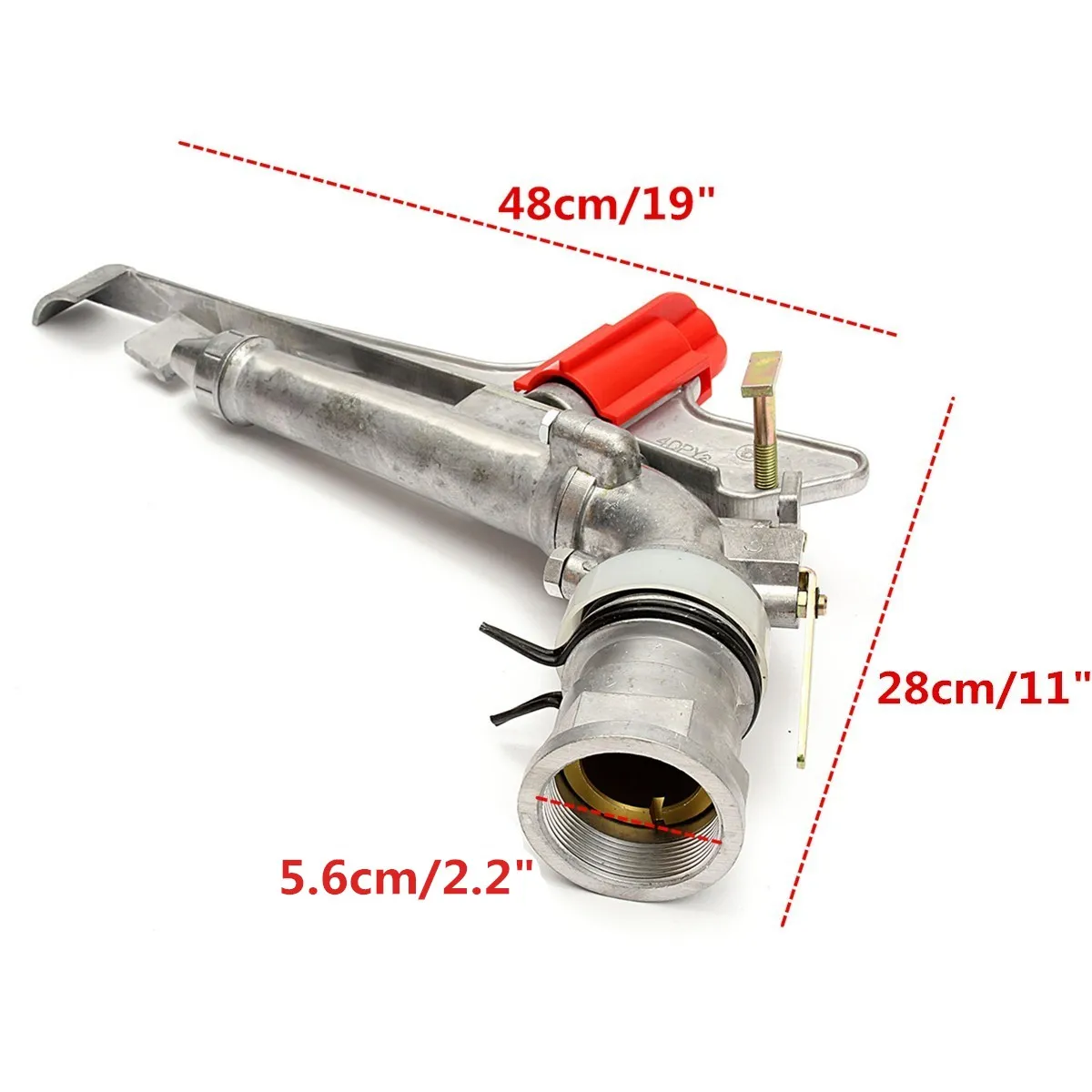 2" DN50 Zinc Alloy Nozzle Irrigation Sprinkler Gun Water System 360 Degrees Adjustable Rain Spray Gun field Sprinklers