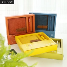 

Kinbor A6 Handbook Notebook with Multicolor 0.7MM Ballpoint Pen блокнот Travel Diary Businessе жедневник Office School Supplies