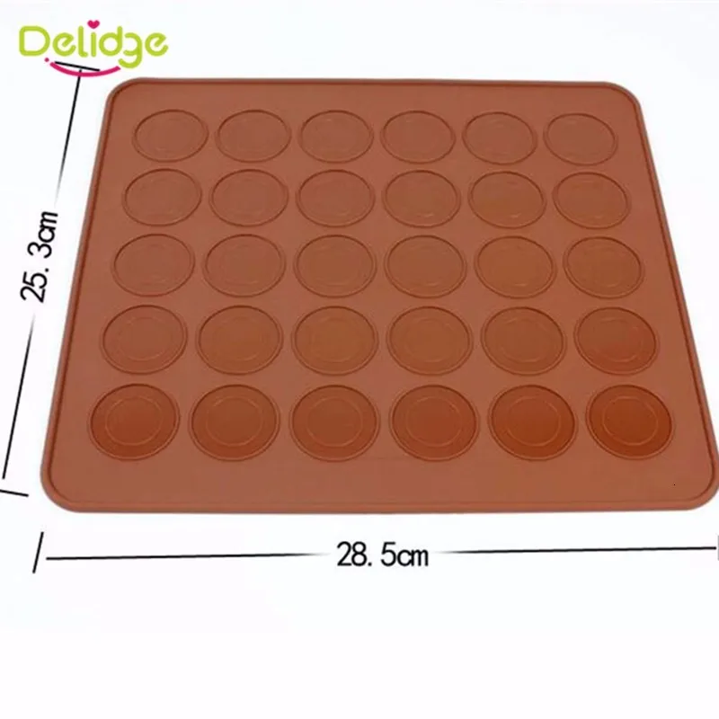 Delidge 1 шт. 30 отверстий круглый Макаронный коврик силиконовая форма для торта коврик DIY Кондитерская подкладка для торта коврик для выпечки антипригарные Кондитерские коврики