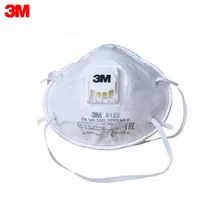 3M Противоаэрозольная фильтрующая полумаска FFP2 8122, с клапаном выдоха, 10 шт./уп., 8122