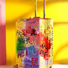 Коробка для путешествий, алюминиевая рама, универсальное колесо, 24 дюйма, пароль, тяга, 20 дюймов, для мужчин и женщин, индивидуальная, для багажника