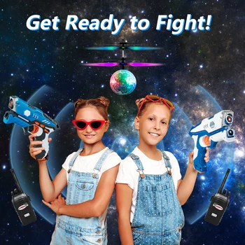 

Infrared Laser Tag Guns 2 Players Blasters Game w/2 Walkie talkies & ball Kids
