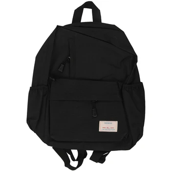 

Linen Small Backpack Unisex School Bag For Teenage School Backpack For Students Backpacks Rucksack Bookbags Travel Bag, Black
