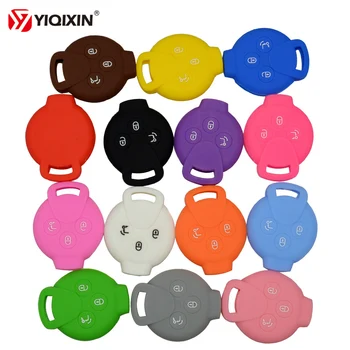 Keyforkess3 pulsanti per Benz Mercedes Smart Fortwo 451 MB City Roadster Silicone Remote Car Key Shell custodia protettiva copertura in gomma