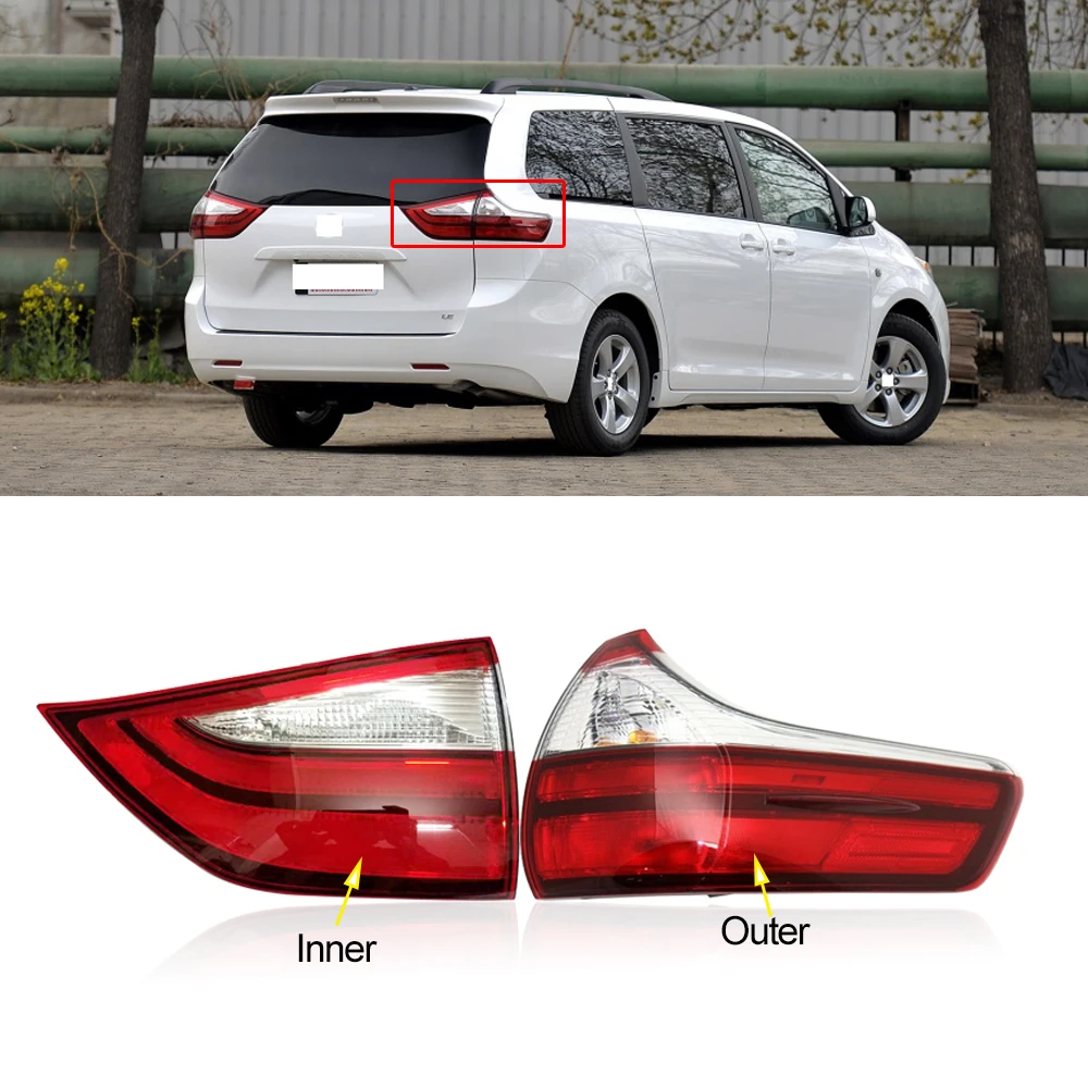 

CAPQX For TOYOTA Sienna 2014-2018 Rear Brake Tail Light rear light taillight taillamp tail lamp rear headlight headlamp