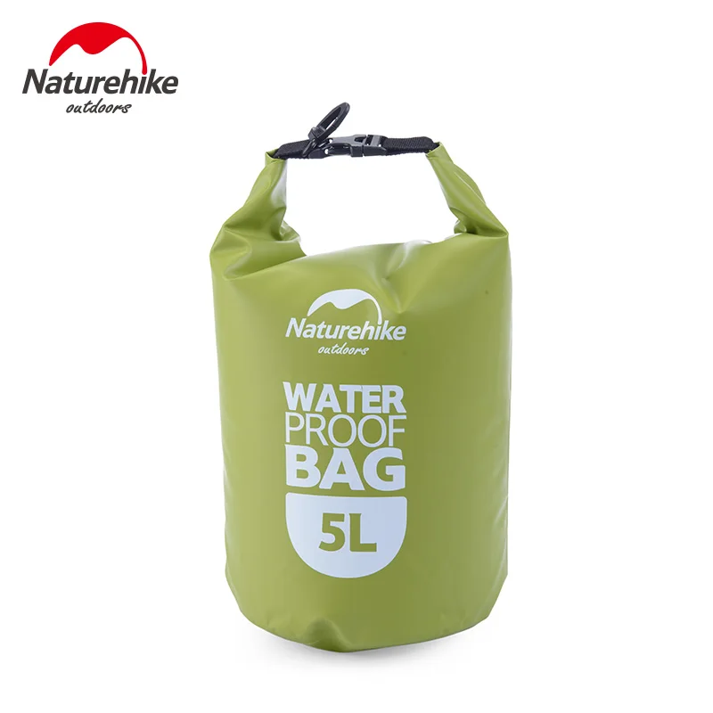 Green 5L NatureHike 2L 5L уличные водонепроницаемые сумки сверхлегкие походные сухие органайзеры Дрифтинг Каякинг плавательные сумки NH15S222-D - Цвет: Green 5L
