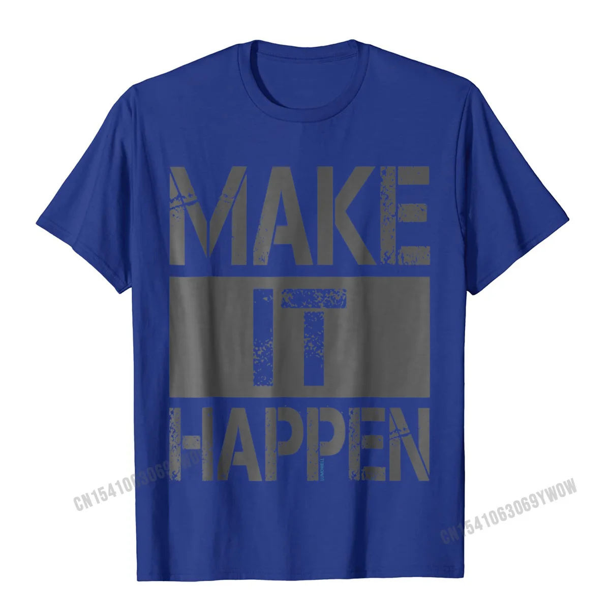  Men's T Shirt Make It Happen T-Shirt__446 Casual Tops Tees Cotton Crew Neck Short Sleeve Gift T Shirt Summer Fall Make It Happen T-Shirt__446 blue