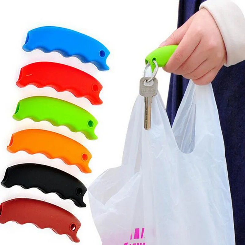 

Durable Soft Silicone Shopping Handle Shopping Helper Tool Portable Handy Carry Shopping Storage Bags Clip Handheld Device