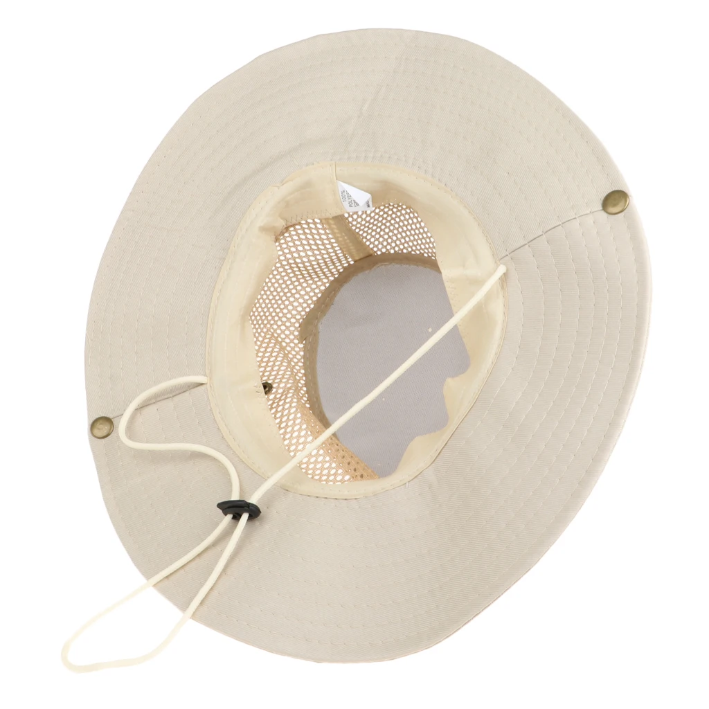 Outdoor Sun Protection Wide Brim Bucket Hat Breathable Boonie Cap for Fishing Boating Hunting Hiking Camping