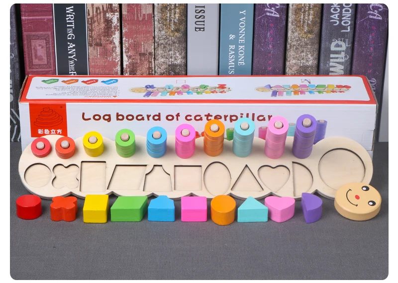 1 Набор деревянных игрушек материалы montessori учиться считать номера, соответствующие цифровой Форма матч раннего образования обучающая математика игрушка
