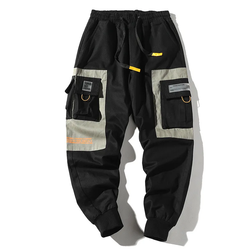 

Hip Hip Pants Vintage Color Block Patchwork Multi-pocket Cargo Harem Pant Streetwear Harajuku Jogger Sweatpant Cotton Trousers