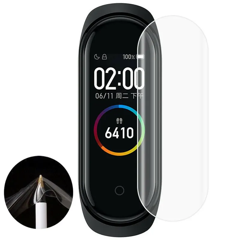 5 шт. защитная пленка для экрана Xiaomi Mi Band 2 HD мягкая Гидрогелевая Защитная смарт