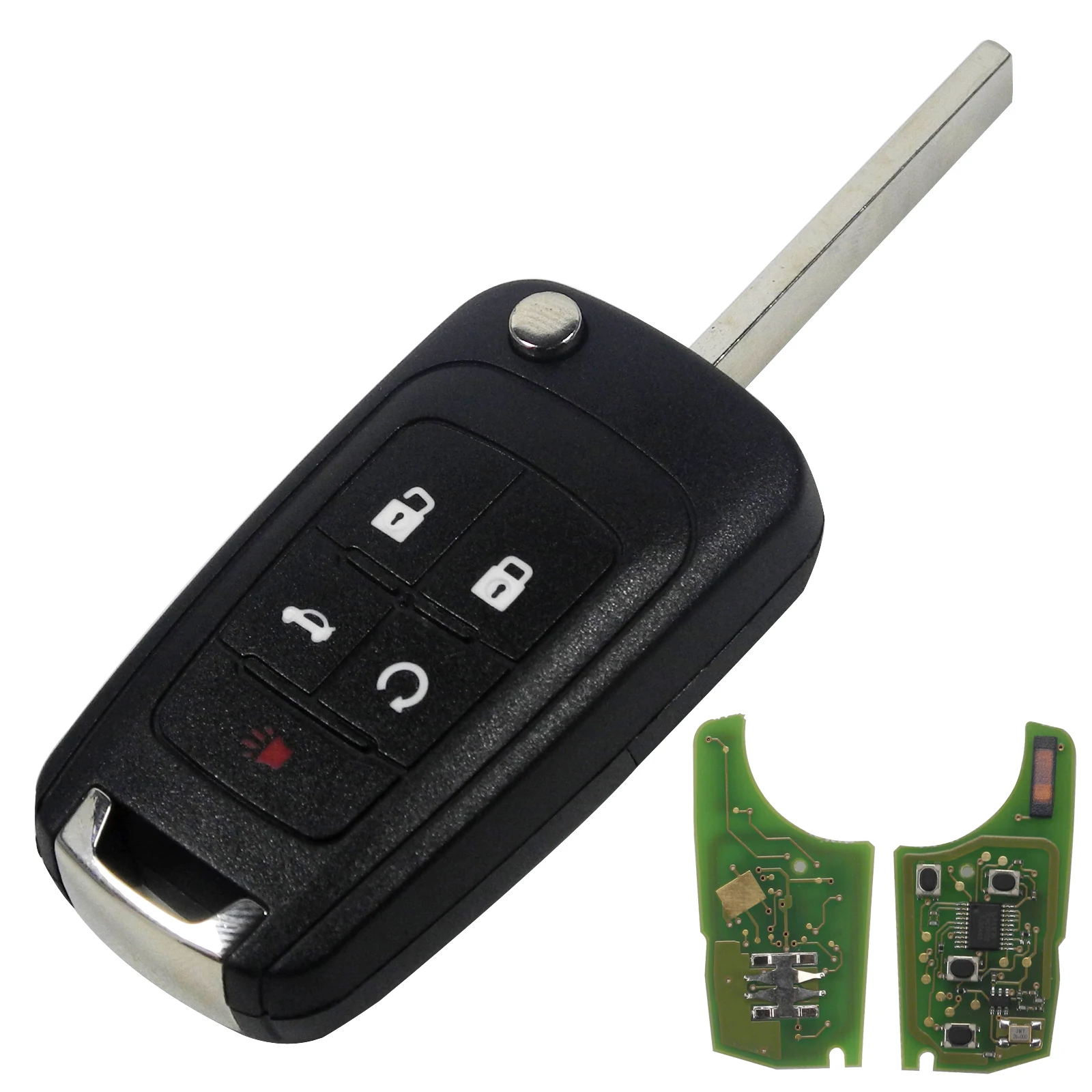 5B jingyuqin Car Remote Key Suit for Chevrolet Malibu Cruze Aveo Spark Sail 2/3/4 Buttons 433/315MHz Control Alarm Fob - Цвет: 5B