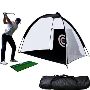 

2M Golf Practice Net Folding Portable Indoor Outdoor Golf Clubs Putter Swing Trainer Aid For Child Adult Golf Training Set