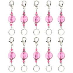 Handcrafted Glass Stitch Marker Set - 10 Piece Needlework & Sewing Accessories Collection (6.2cm x1.4cm)
