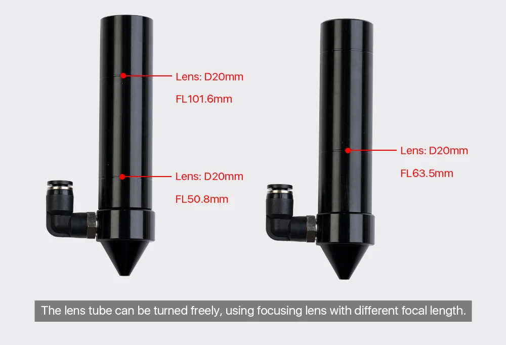 horizontal boring machine wood Cloudray E Series: CO2 Laser Head Set + 1 Pcs Focusing Lens + 3 Pcs Si / Mo Mirrors for Engraver Cutting Machine Parts Wood Boring Machinery