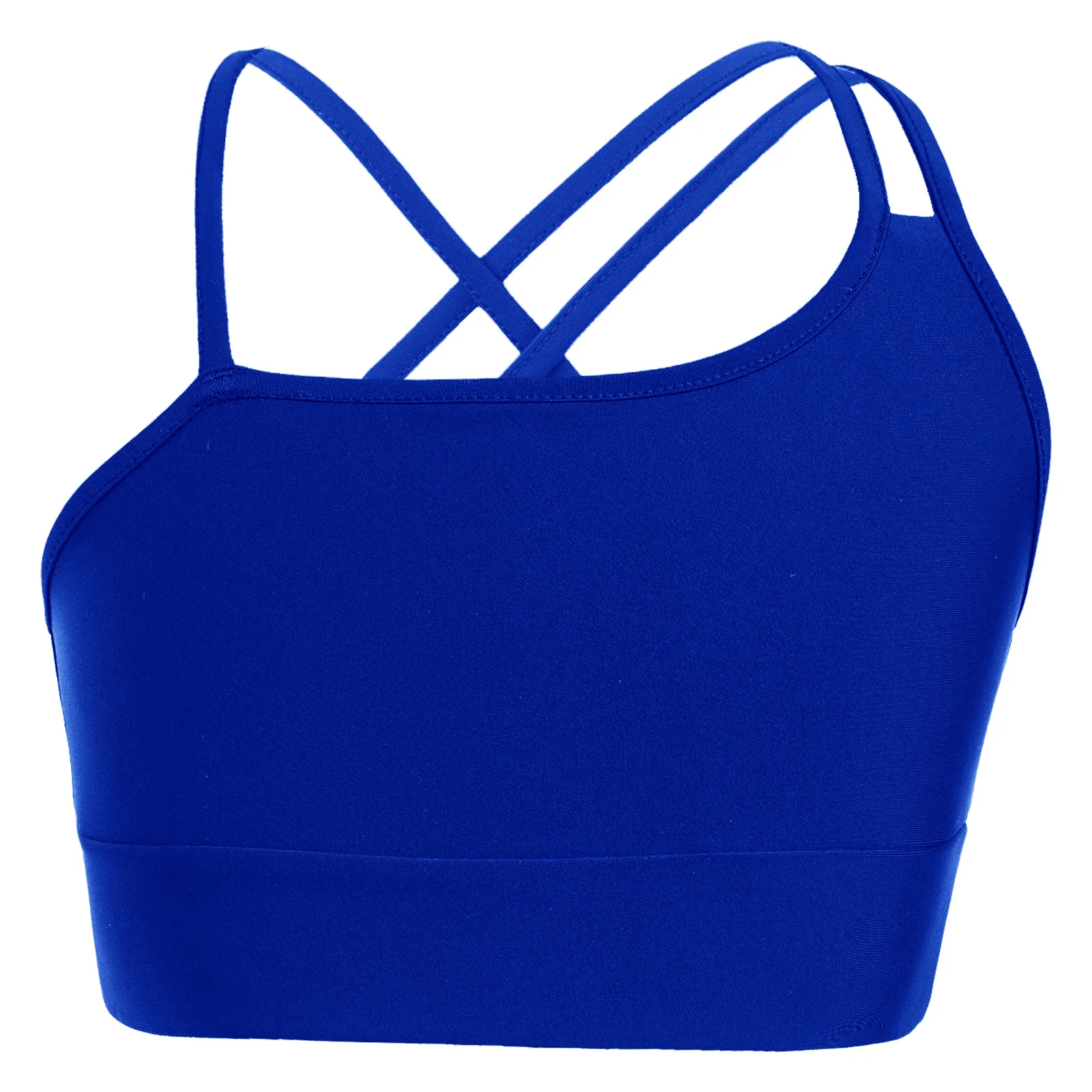 Girls Tank Tops Kids Girls Asymmetrical Spaghetti Straps Sleeveless Strappy Back Open Back Sport Crop Vest Stretchy Yoga Training Top Sportswear girls tank tops,girls sports bras