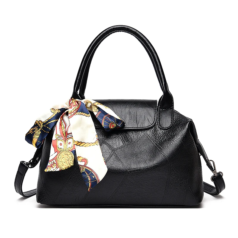 

Large Women Handbag PU Leather Tote Bags Ribbon Luxury Women Shoulder Bags Famous Designer Crossbody bag Women Fashion Bags 2020