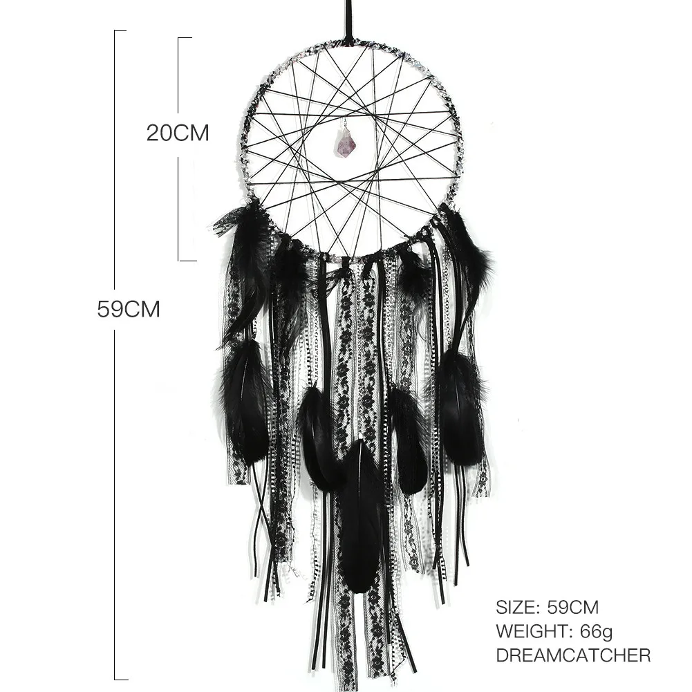 large white black dream catcher room decoration eye star dreamcatcher wedding decoration gift for women - Цвет: D7427