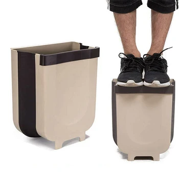 

New Folding Bin Kitchen Garbage Bin Car Trash Can Wall Mounted Garbage Trash Bags Holder Collapsible Toilet Storage Bucket