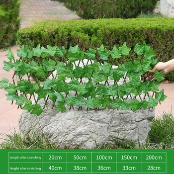 

40cm Artificial Garden Plant Fence Protect Expanding Fence Retractable Fence Garden Buildings 1 Pcs Telescopic Fence
