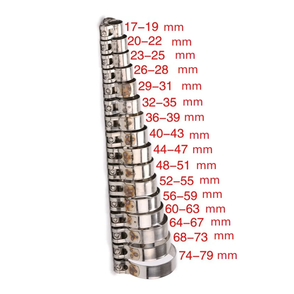 Зажимы для выхлопной трубы из нержавеющей стали 17~ 79 мм(0,7 дюйма~ 3,1 дюйма) регулируемые зажимы для шланга 1 шт