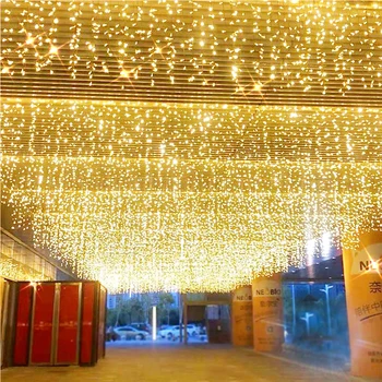 10/20M Outdoor Waterdicht Kerst Led String Light Kerstverlichting Gordijn Ijspegel Lamp Garland Party Light String Home decoratie