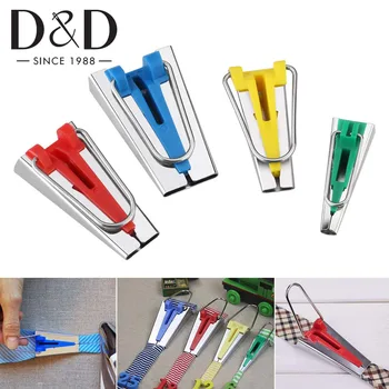 

4 Sizes Fabric Bias Tape Maker Folder Kit DIY Sewing Bias Band Maker for Quilting Binding Tool Set DIY Quilting Sewing Tools