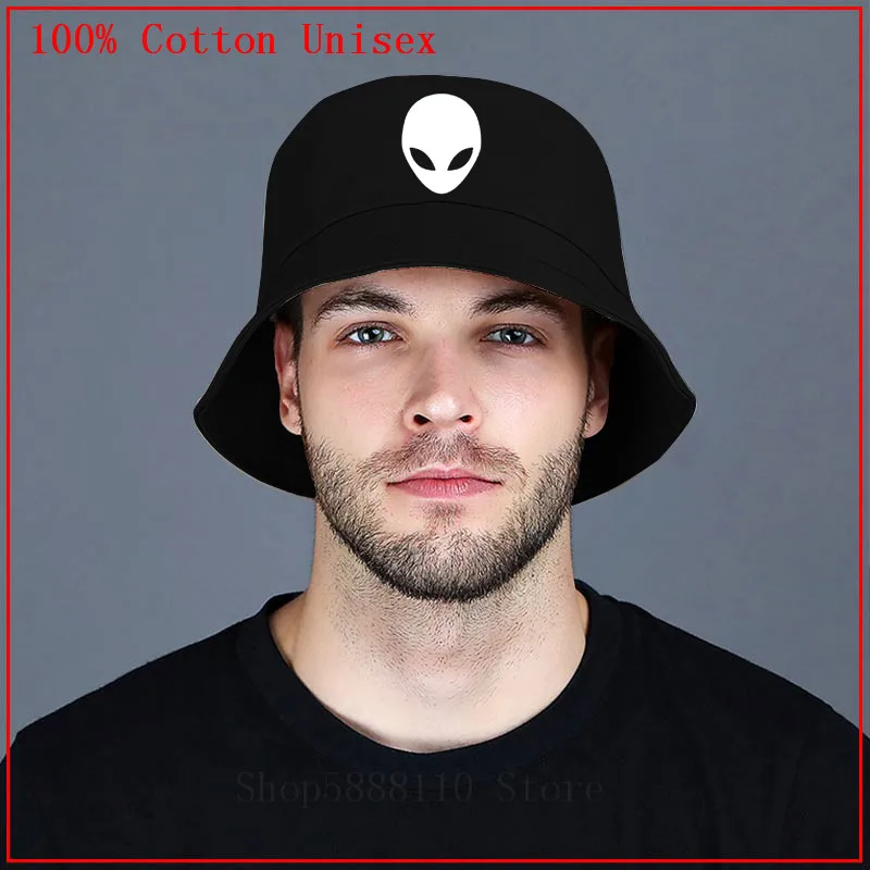 Space Galaxy Monster Alien white bucket hat Men Women Fashion fisherman Cap summer casual cotton panama unisex fishing hats boy