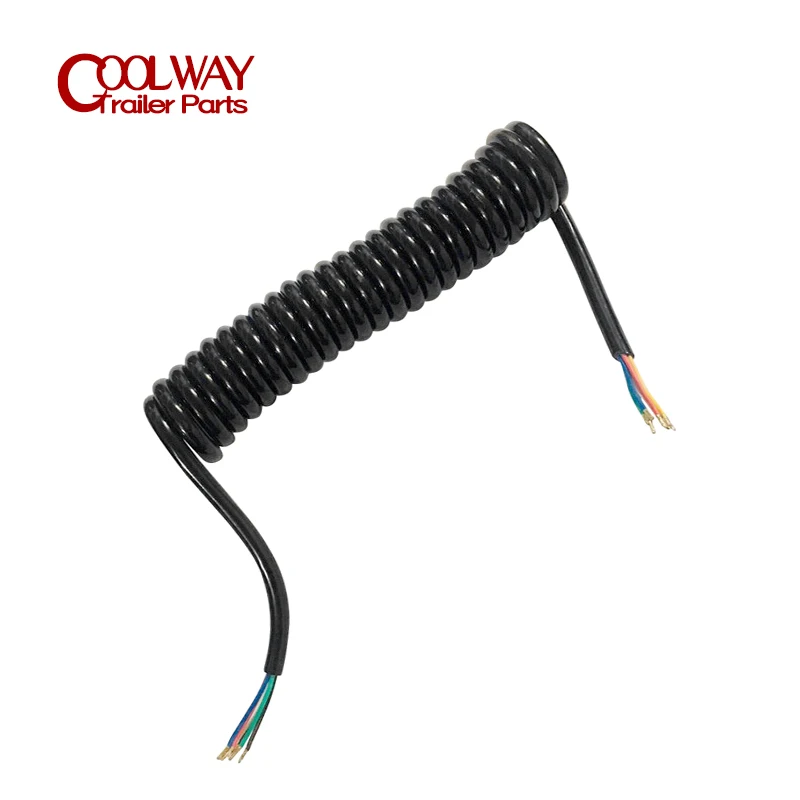 7 Pin 3 Meters Trailer Spring Cable Curly Spiral Coiled Wire RV Camper Caravan Parts Accessories 1pc air compressor pu pneumatic hose telescopic spring spiral tube 8x5mm 3 meters sp20 pp20 connector power tool parts