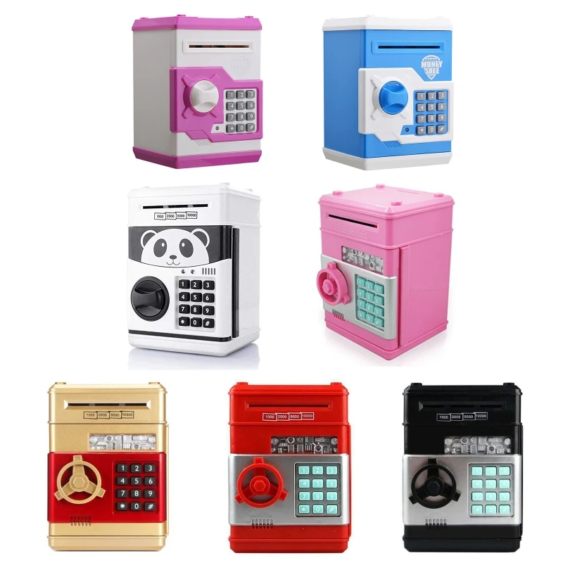 

Electronic Piggy Bank ATM Password Money Box Cash Coin Saving Safe Auto Scroll