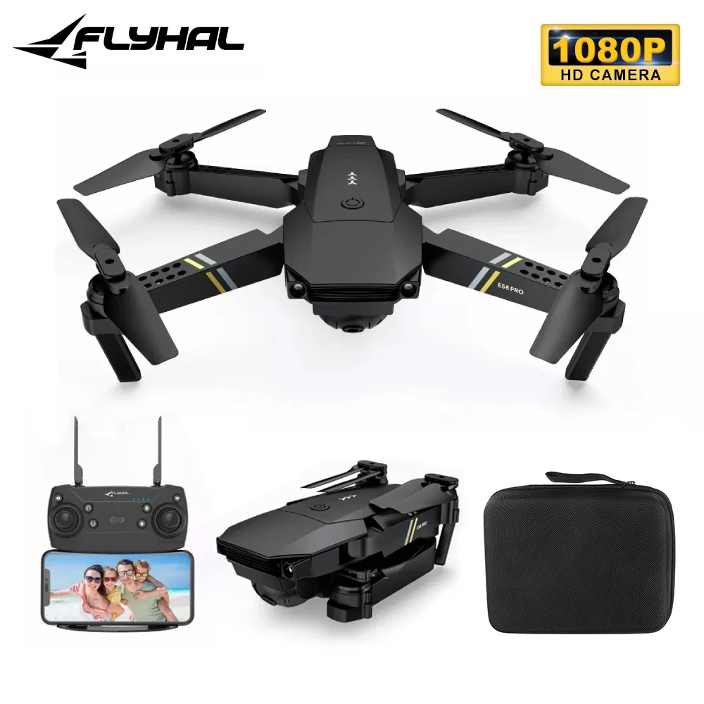 Eachine &amp Flyhal E58 PRO Wi-Fi FPV с 1080P HD камерой регулировка угла Высокий режим удержания